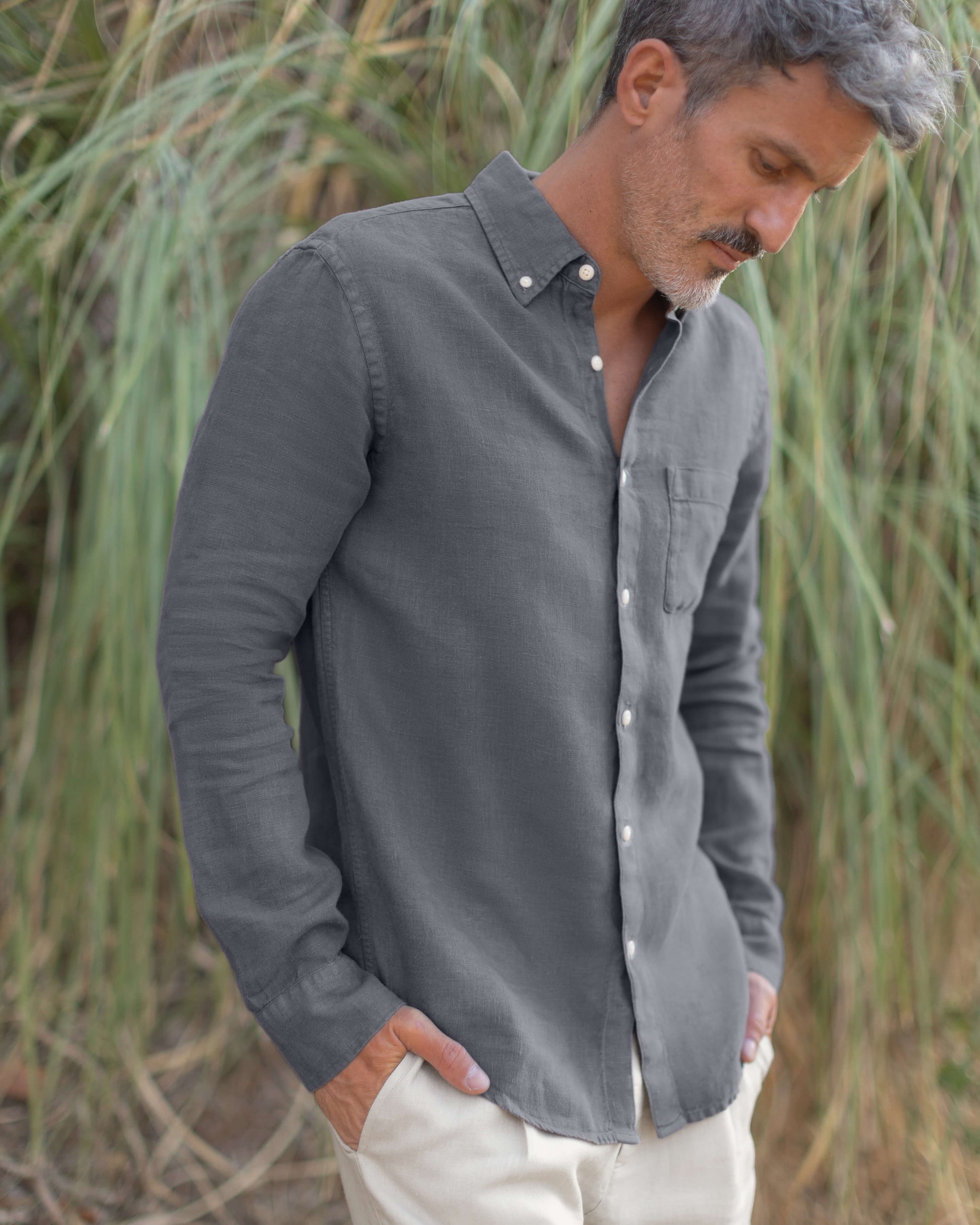Alex Crane - ALEX CRANE PLAYA SHIRT IN SLATE - Rent With Thred