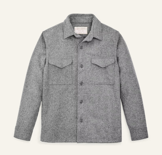 FILSON WOOL JAC-SHIRT IN LIGHT HEATHER GRAY