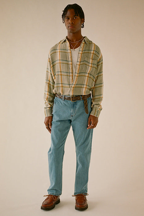 Corridor - CORRIDOR ACID PLAID IN TONED GREEN - Rent With Thred