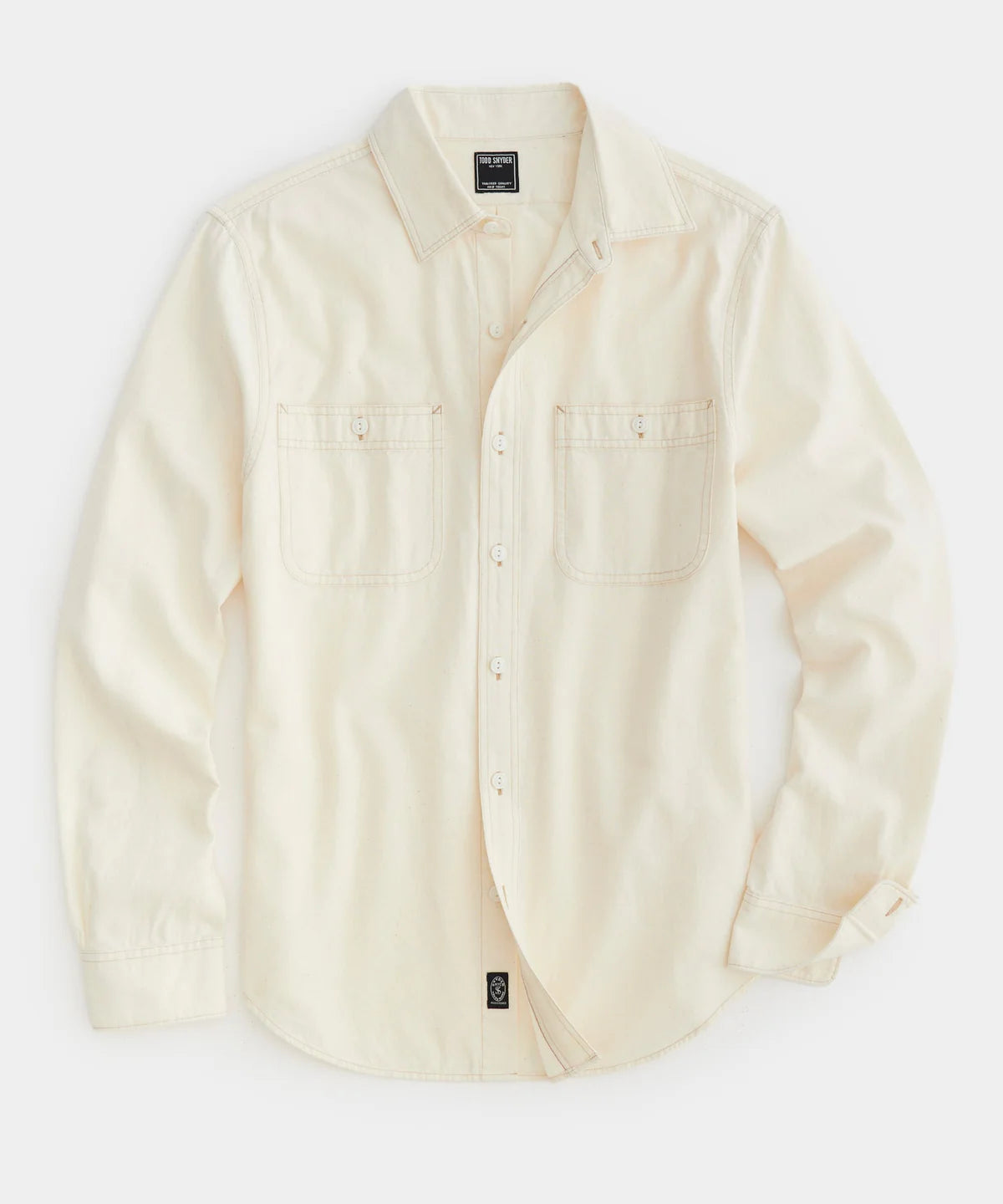 Todd Snyder - TODD SNYDER JAPANESE CHAMBRAY WORK SHIRT IN OFF WHITE - Rent With Thred