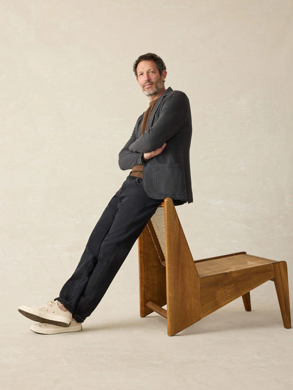 Faherty - FAHERTY INLET KNIT BLAZER IN BLACK SKY MELANGE - Rent With Thred