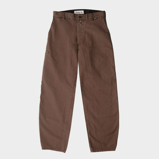 Gardenheir - LE LABOUREUR X GARDENHEIR FRENCH COTTON FARM PANT IN STONEWASHED BROWN - Rent With Thred