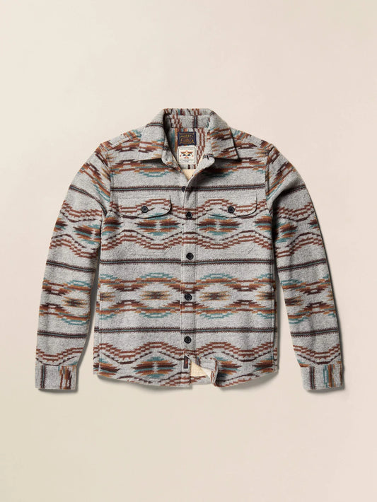 Faherty - FAHERTY RANGE HIGH PILE FLEECE LINED CPO IN GREY SKIES - Rent With Thred