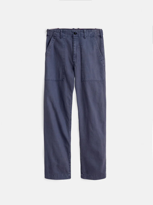 Alex Mill - ALEX MILL FIELD PANT IN HERRINGBONE IN STORM BLUE - Rent With Thred