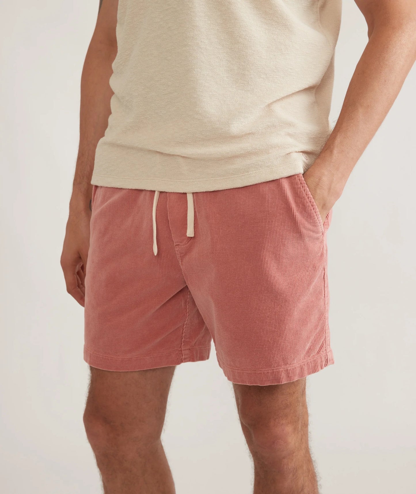 Marine Layer - MARINE LAYER 6” SATURDAY CORD SHORT IN DUSTY CORAL - Rent With Thred