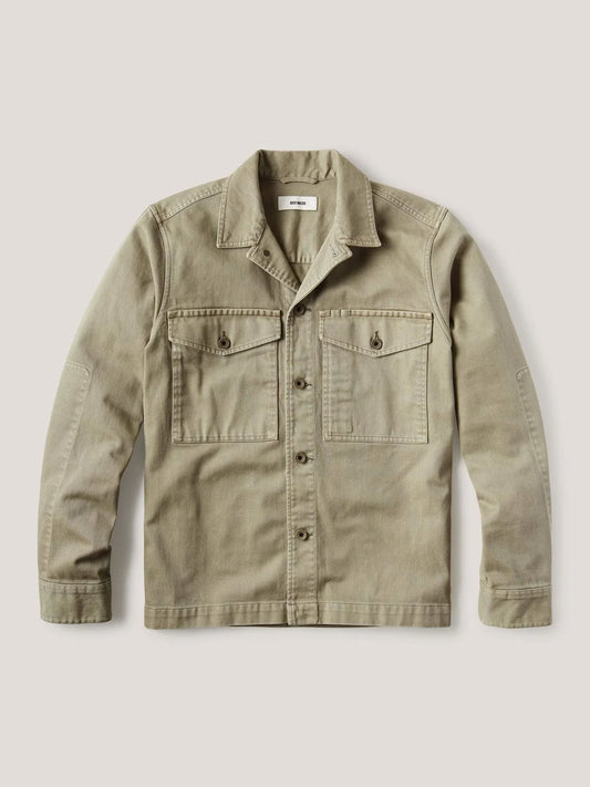 Buck Mason - BUCK MASON TWILL FIELD JACKET IN FADED FATIGUE BUNKER - Rent With Thred