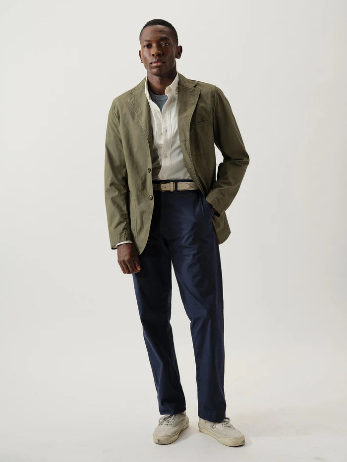 Buck Mason - BUCK MASON PARACHUTE POPLIN CARRY-ON JACKET IN TANKER GREEN VENICE WASH - Rent With Thred