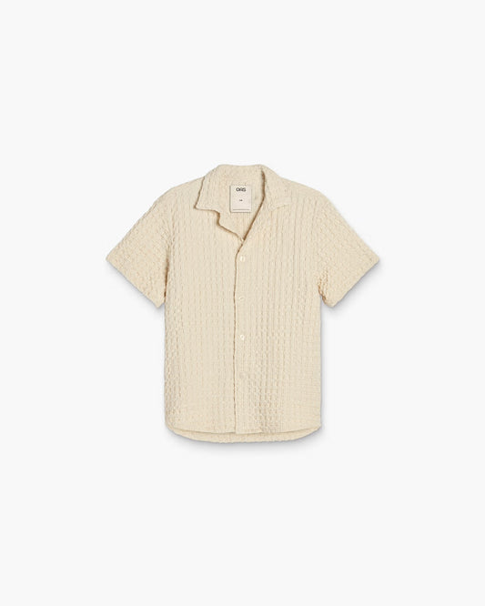 OAS - OAS CUBA WAFFLE SHIRT IN ECRU - Rent With Thred