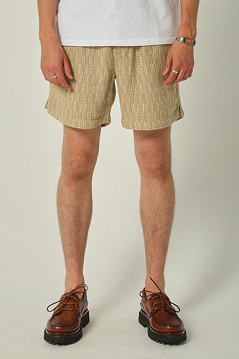 Corridor - CORRIDOR RAINBOW WEAVE SHORTS IN NATURAL - Rent With Thred
