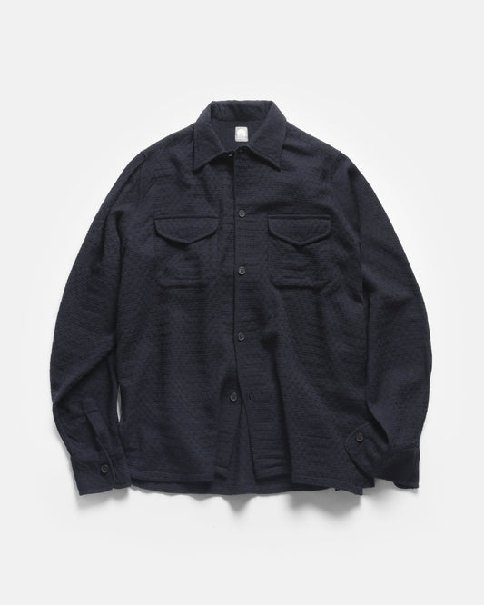18 East - 18 EAST WES STRAIGHT HEM WORK SHIRT IN MIDNIGHT NAVY - Rent With Thred