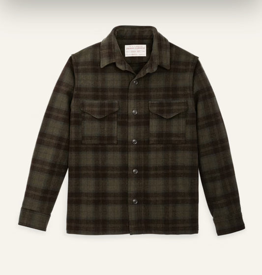 Filson - FILSON WOOL JAC-SHIRT IN OLIVE AND BROWN PLAID - Rent With Thred