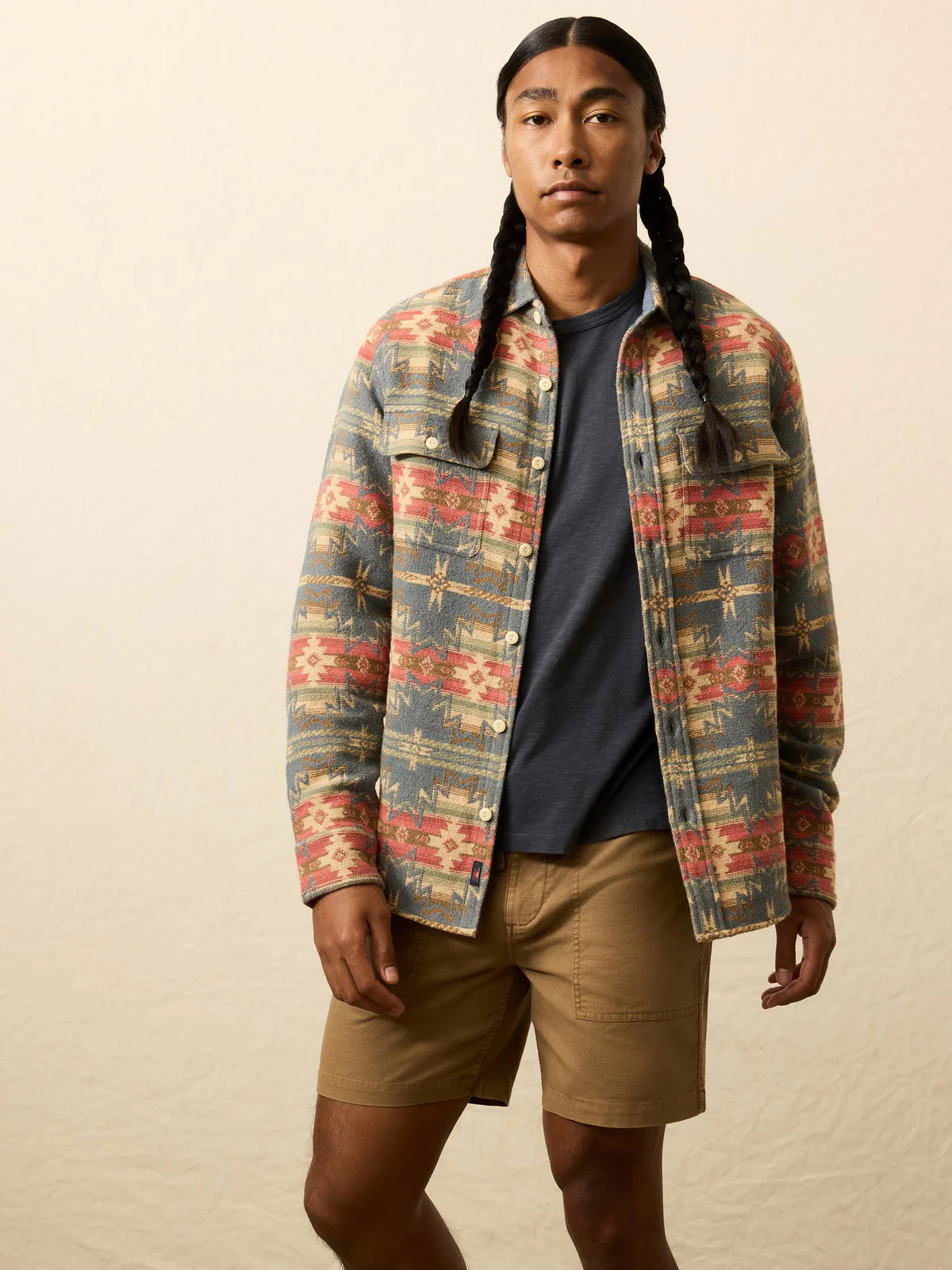 Faherty - DOUG GOOD FEATHER CANYON OVER SHIRT IN FALL HARVEST - Rent With Thred