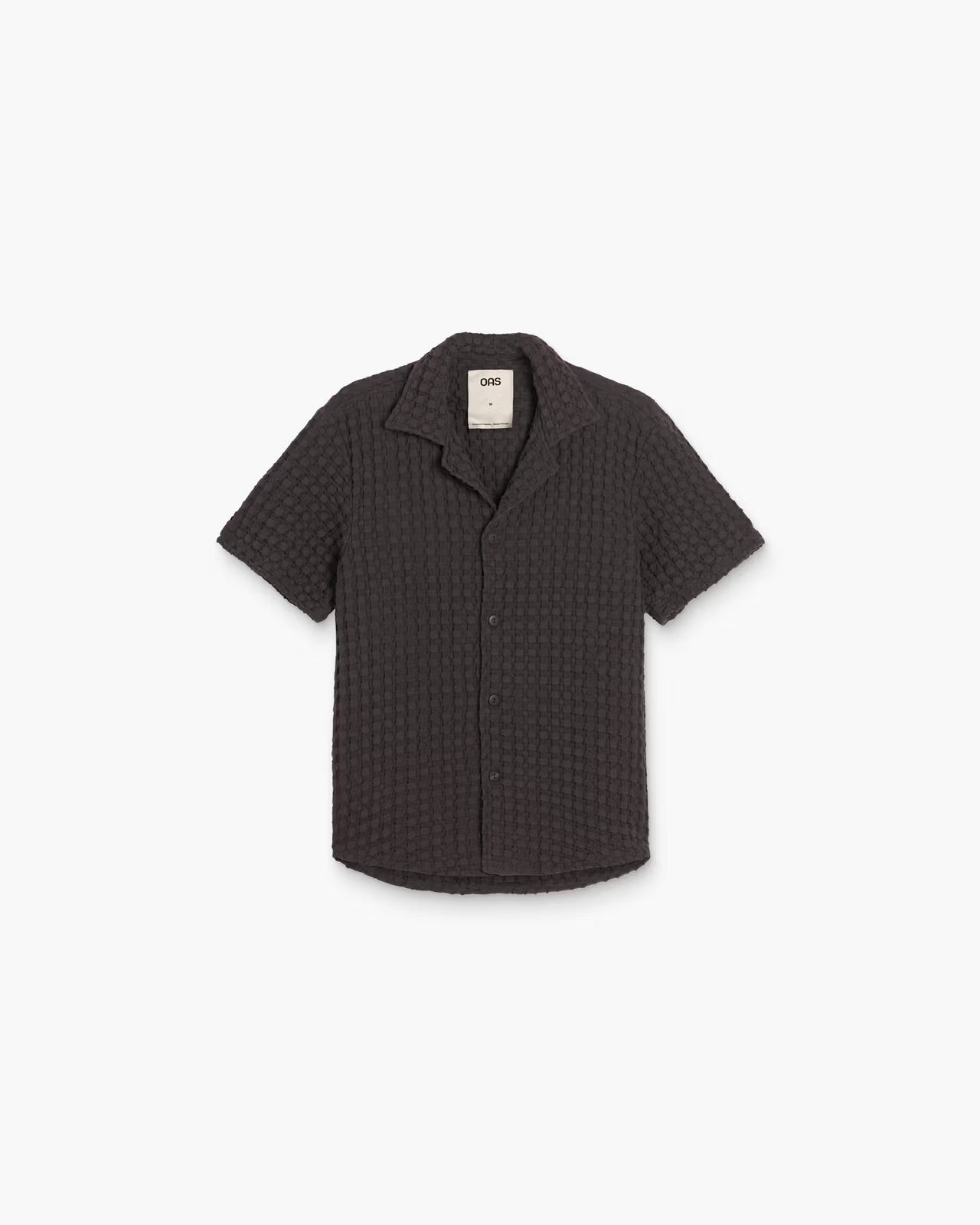 OAS - OAS CUBA WAFFLE SHIRT IN NEARLY BLACK - Rent With Thred