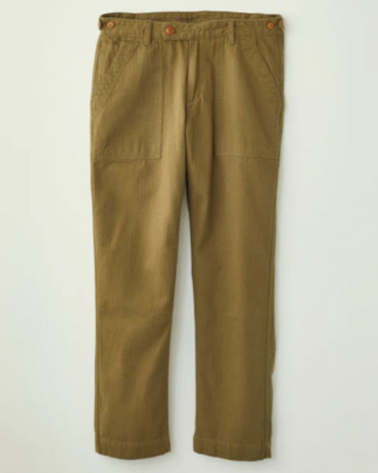 Corridor - CORRIDOR HERRINGBONE CAMP POCKET TROUSER IN ARMY - Rent With Thred