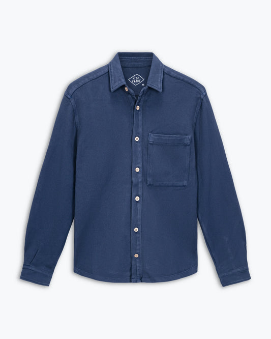 Alex Crane - ALEX CRANE CAZA KNIT SHIRT IN INDIGO - Rent With Thred