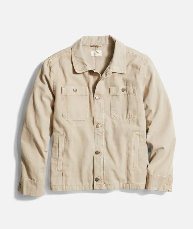 Marine Layer - MARINE LAYER PATRICK CANVAS JACKET IN NATURAL - Rent With Thred