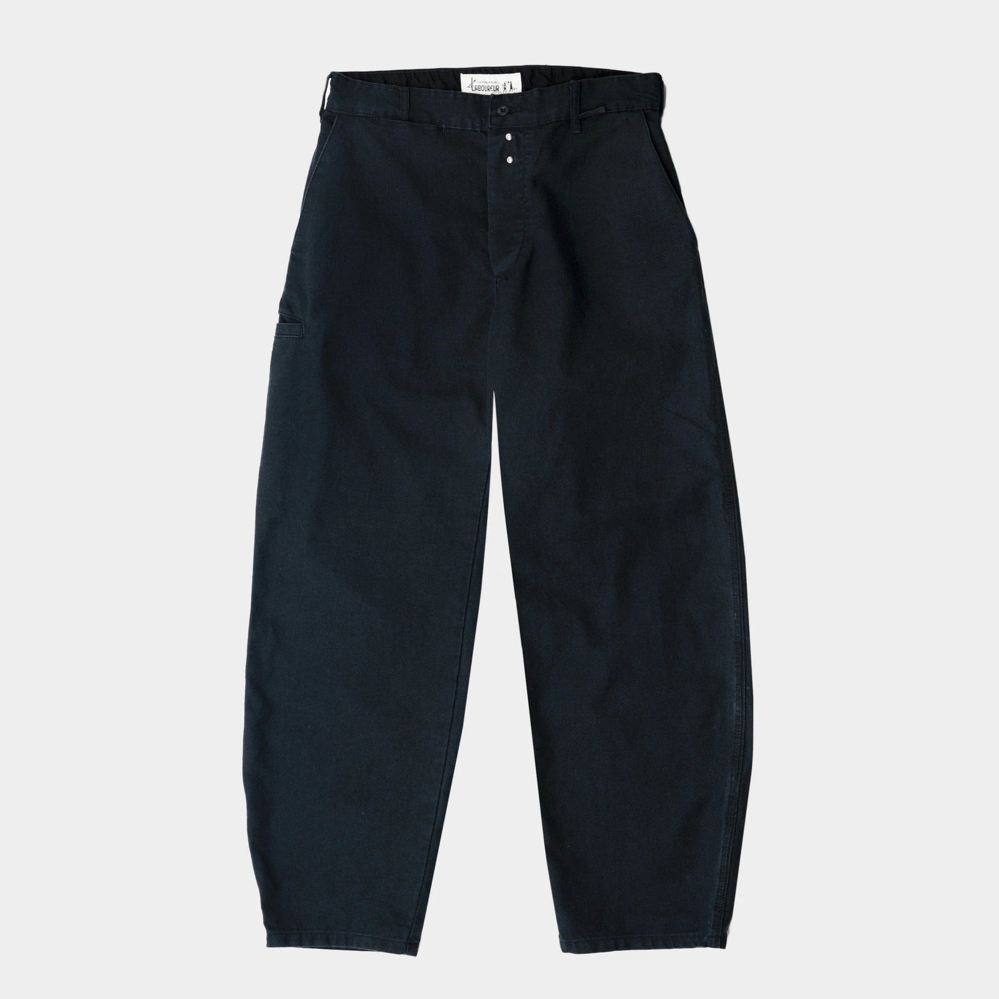 Gardenheir - LE LABOUREUR X GARDENHEIR FRENCH COTTON FARM PANT IN STONEWASHED BLACK - Rent With Thred