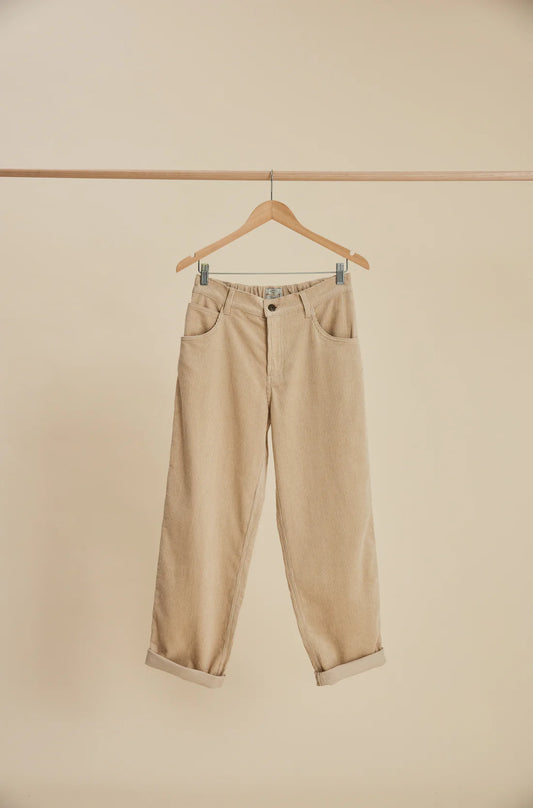 Ottway the Label - OTTWAY THE LABEL DAYTON PANT IN CREAM CORD - Rent With Thred