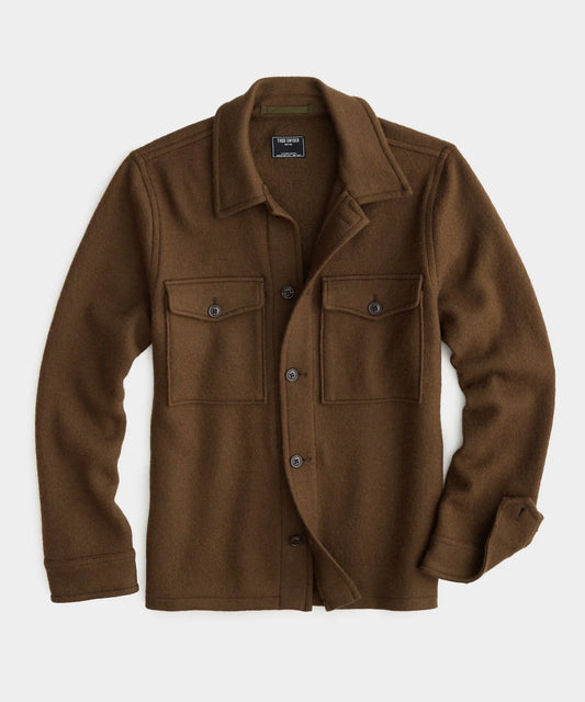 Todd Snyder - TODD SNYDER ITALIAN CPO SHIRT JACKET IN WEATHERED OAK - Rent With Thred