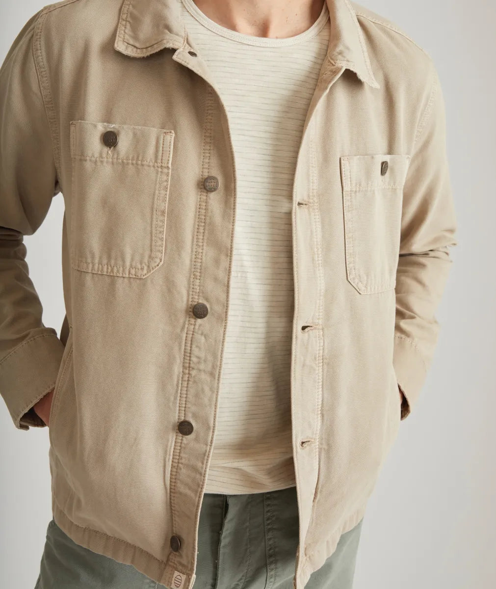 Marine Layer - MARINE LAYER PATRICK CANVAS JACKET IN NATURAL - Rent With Thred