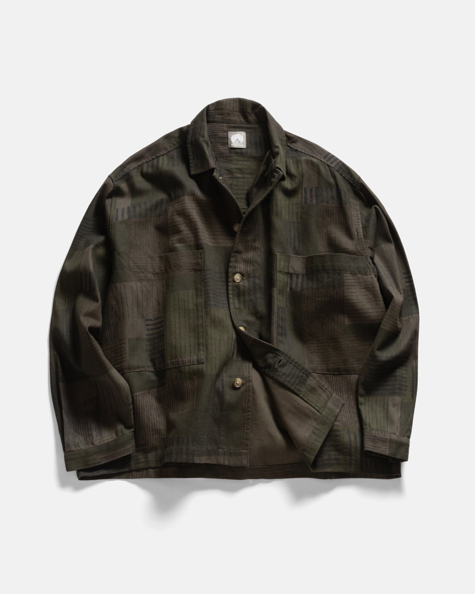 18 East - 18 EAST SAM SHIRT JACKET IN OLIVE SMOKE OVERDYED - Rent With Thred