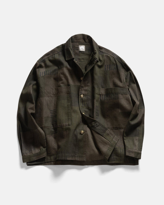 18 East - 18 EAST SAM SHIRT JACKET IN OLIVE SMOKE OVERDYED - Rent With Thred