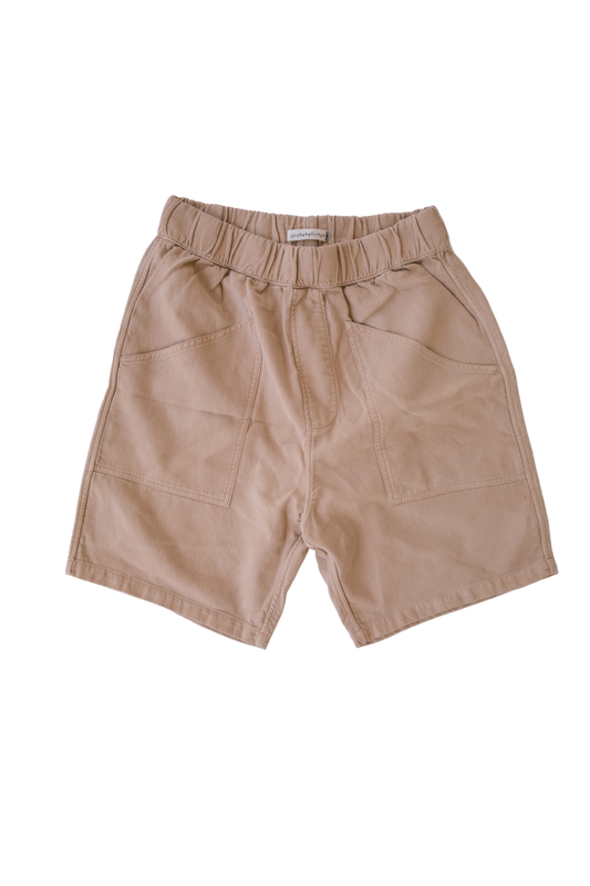 OLDERBROTHER LINEN CANVAS SHORT IN DUSTY ROSE