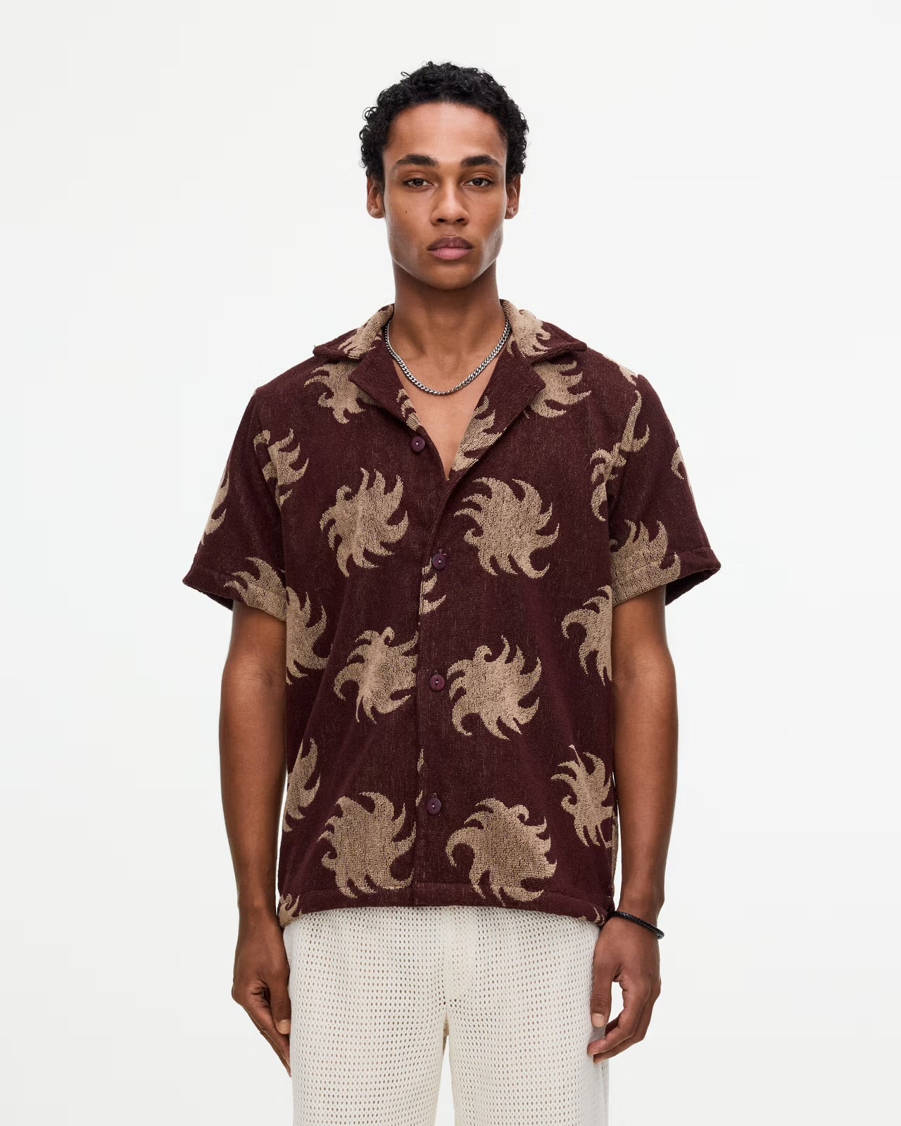 OAS - OAS CUBA TERRY SHIRT IN MOCHA EMBER - Rent With Thred