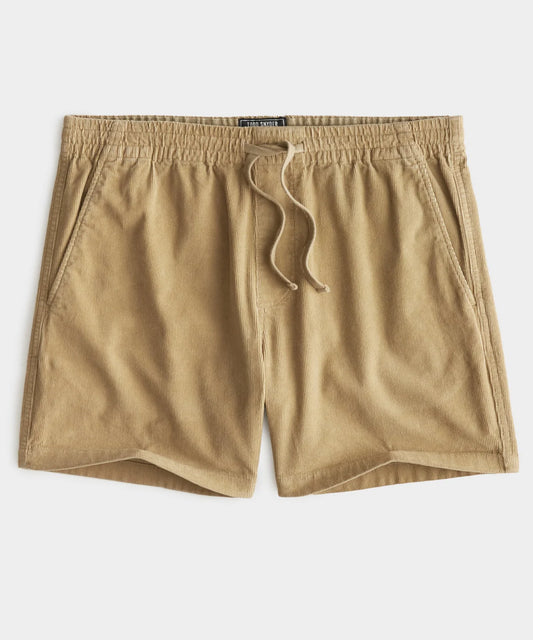 Todd Snyder - TODD SNYDER 5” CORDUROY WEEKEND SHORT IN KHAKI - Rent With Thred