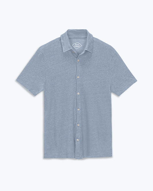 Alex Crane - ALEX CRANE KNIT OLA SHIRT IN WAVE - Rent With Thred