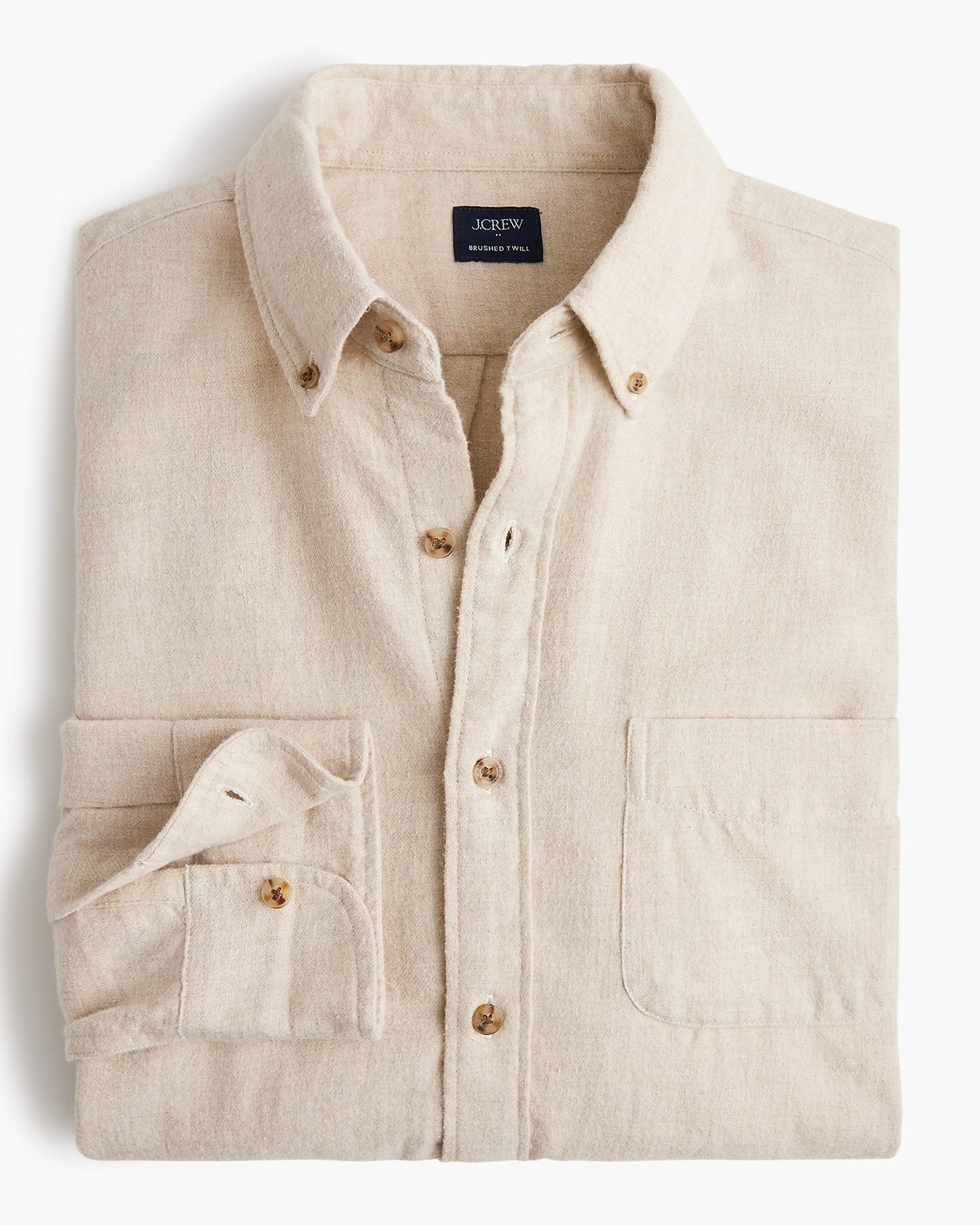 J. Crew - J.CREW BRUSHED TWILL SHIRT IN HEATHER FLAX - Rent With Thred