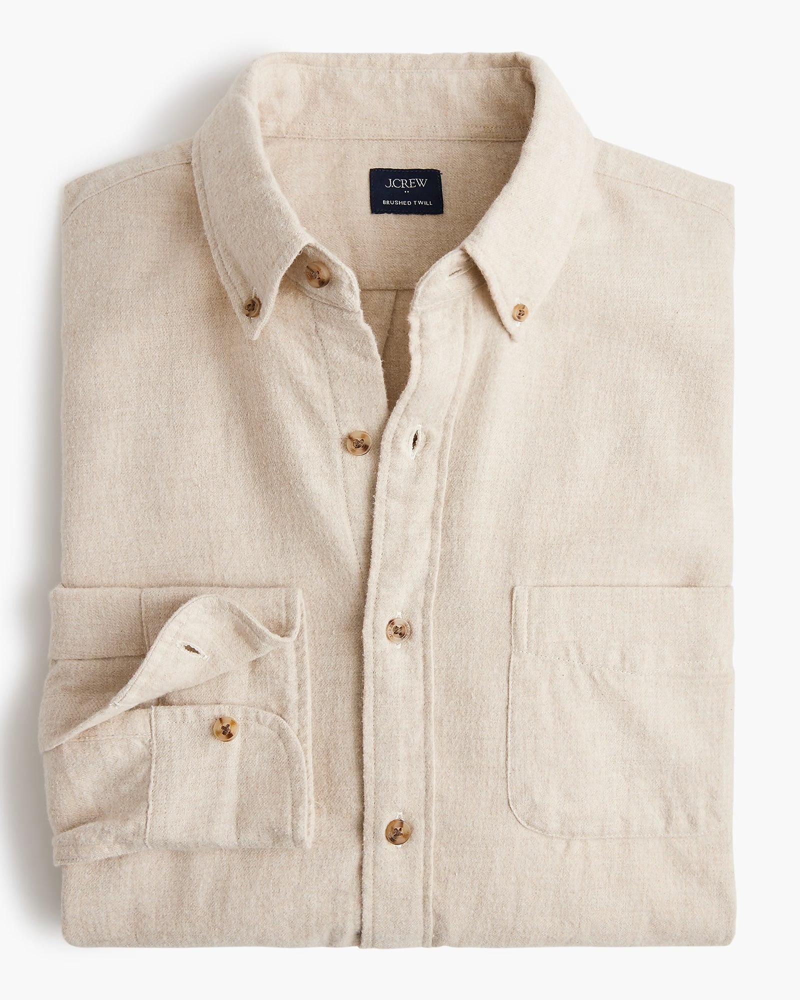 J. Crew - J.CREW BRUSHED TWILL SHIRT IN HEATHER FLAX - Rent With Thred