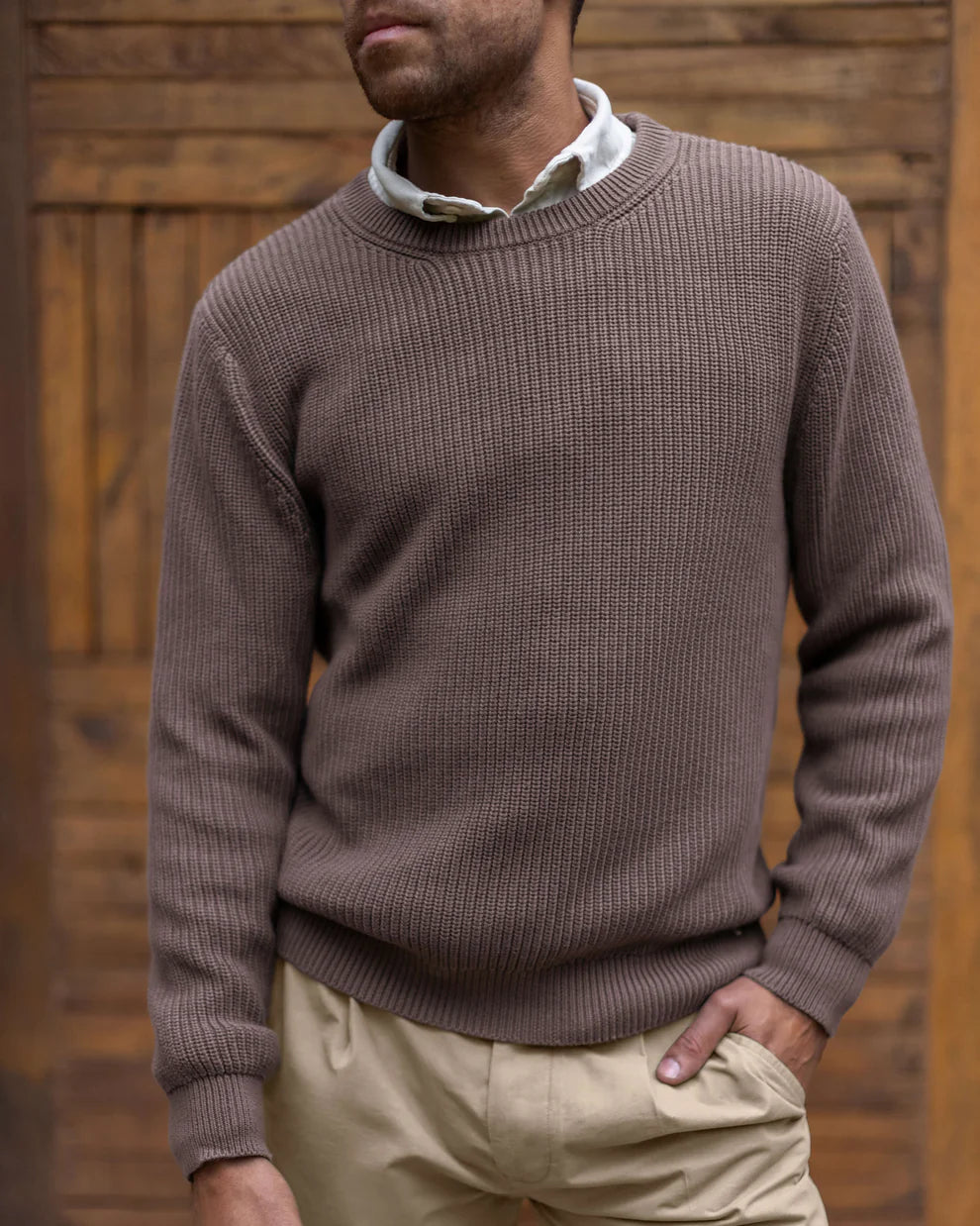 Alex Crane - ALEX CRANE BAY SWEATER IN COFFEE - Rent With Thred