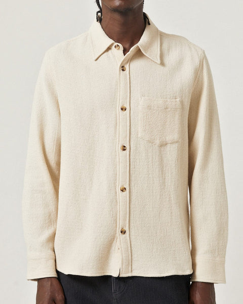 Corridor - CORRIDOR PIGMENT DYED WAFFLE LS IN NATURAL - Rent With Thred