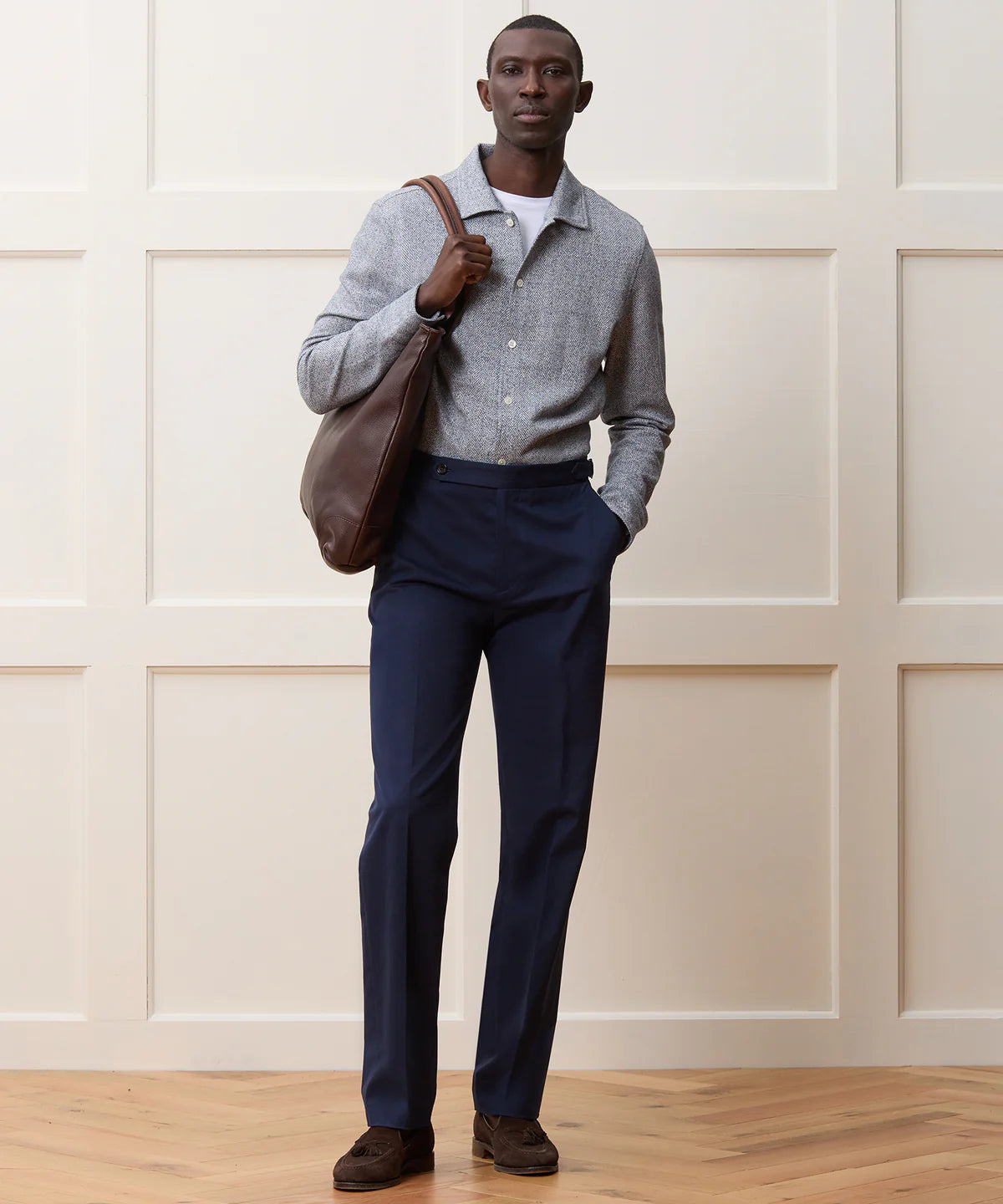 Todd Snyder - TODD SNYDER LINEN-COTTON KNIT SHIRT IN BLUE NOTE - Rent With Thred