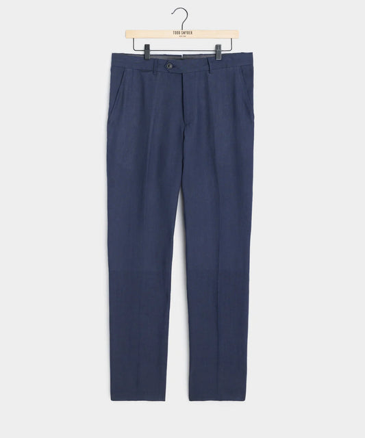 Todd Snyder - TODD SNYDER ITALIAN HEMP SUTTON TROUSER IN NAVY INK - Rent With Thred