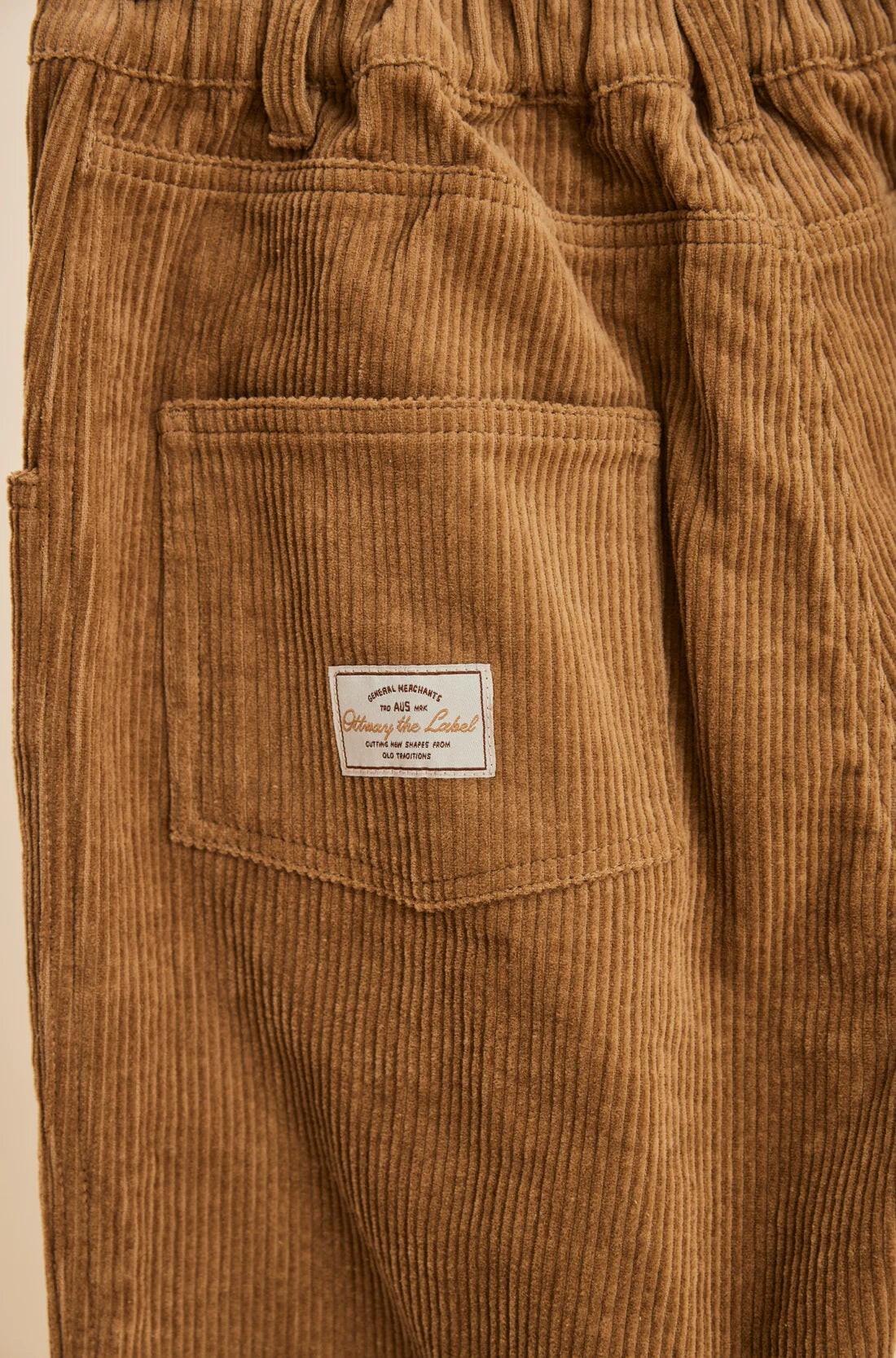 Ottway the Label - OTTWAY THE LABEL DAYTON PANT IN BROWN CORD - Rent With Thred