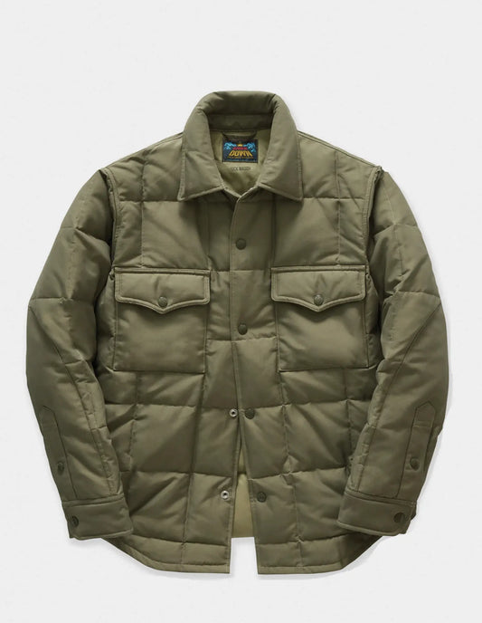 Buck Mason - BUCK MASON CASCADE DOWN YUKON CPO JACKET IN BURNT OLIVE - Rent With Thred