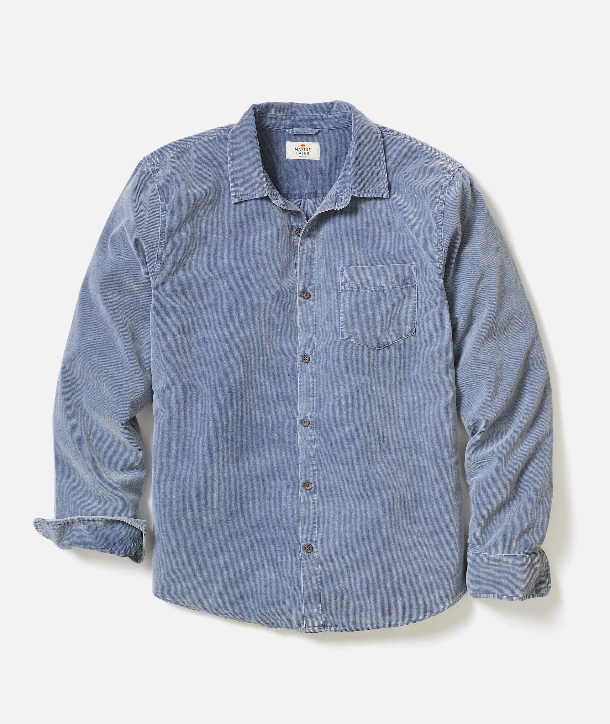 Marine Layer - MARINE LAYER LIGHTWEIGHT CORDUROY SHIRT IN INDIGO - Rent With Thred