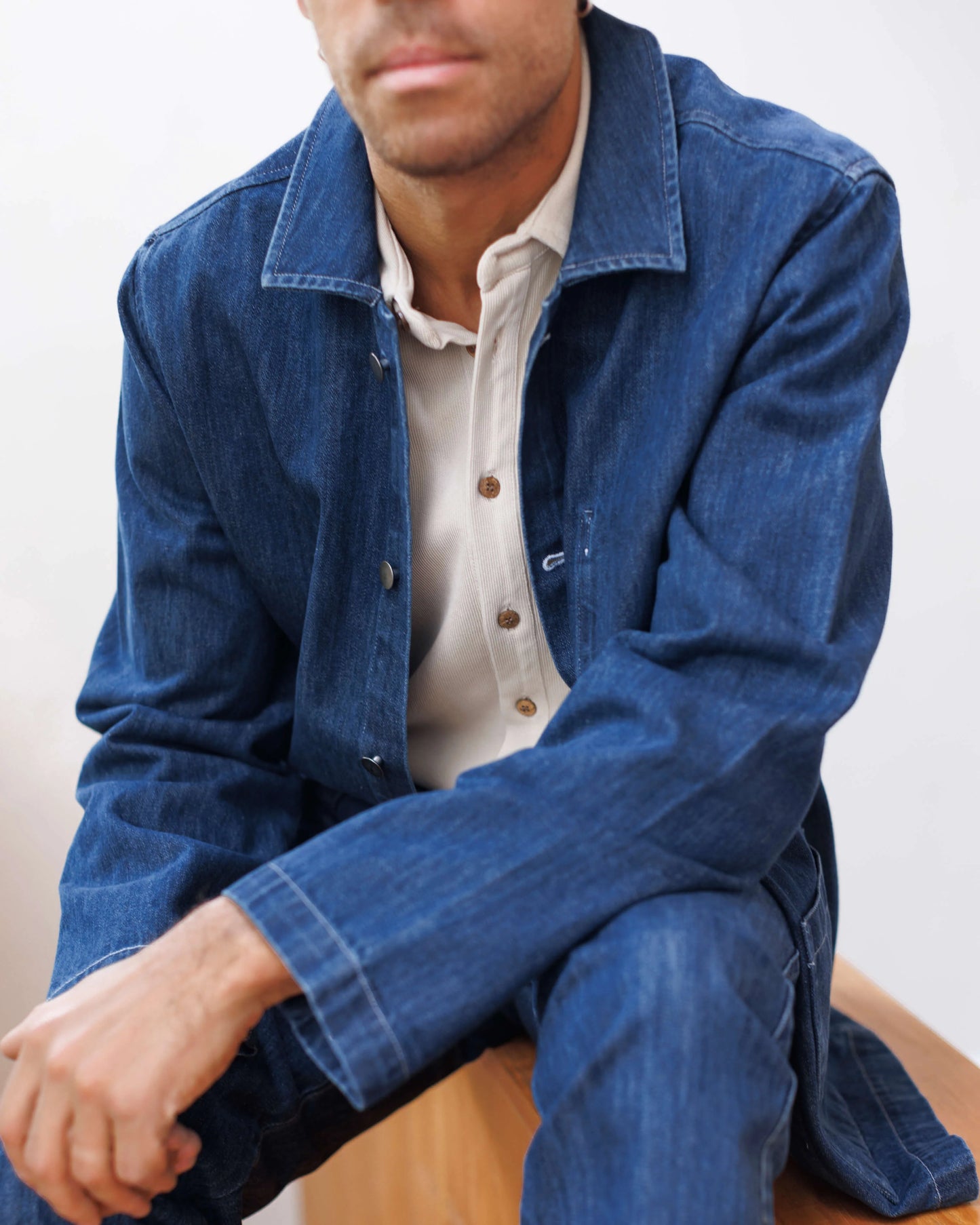 Alex Crane - ALEX CRANE DENIM KITE JACKET IN INDIGO - Rent With Thred