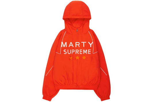 NAHMIAS - NAHMIAS x MARTY SUPREME A24 CLASSIC WARM UP JACKET IN RED - Rent With Thred