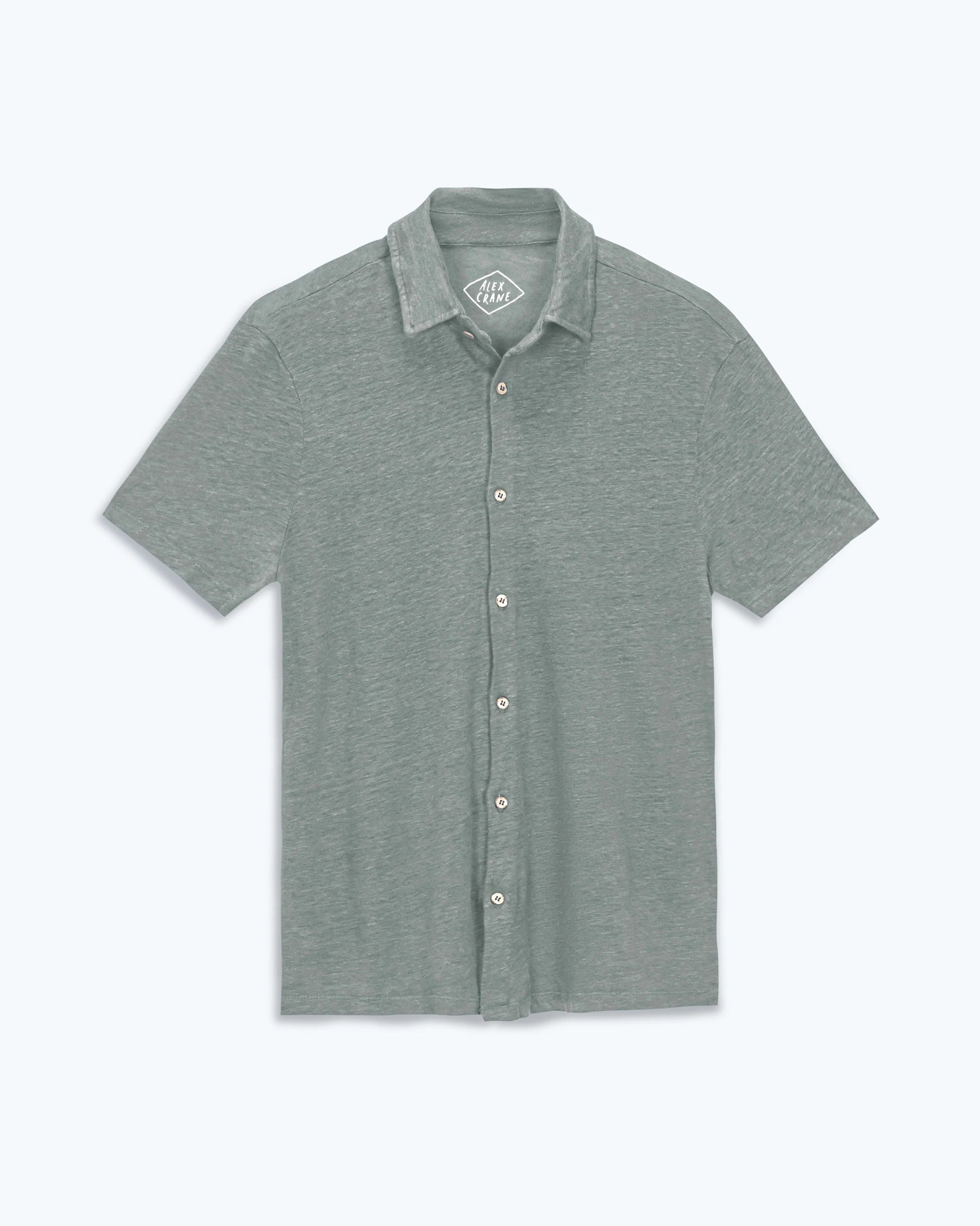Alex Crane - ALEX CRANE KNIT OLA SHIRT IN JADE - Rent With Thred