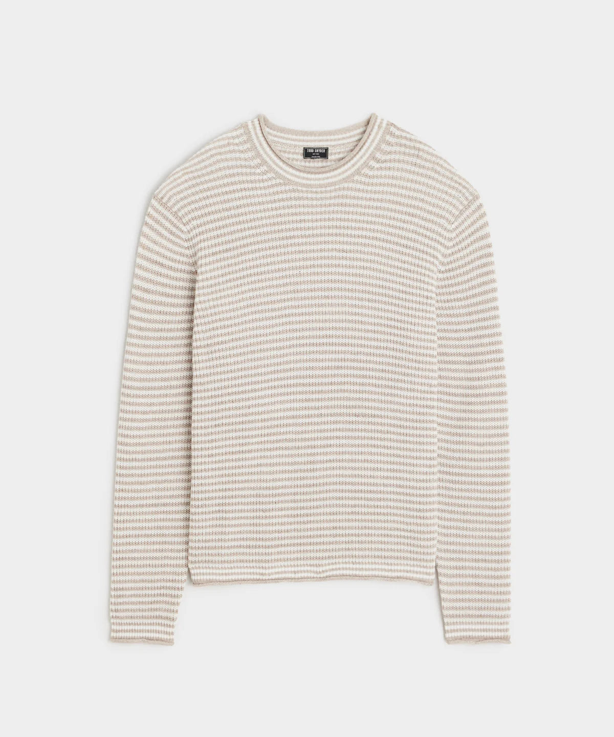 Todd Snyder - TODD SNYDER LINEN-COTTON CREWNECK IN BISQUE - Rent With Thred
