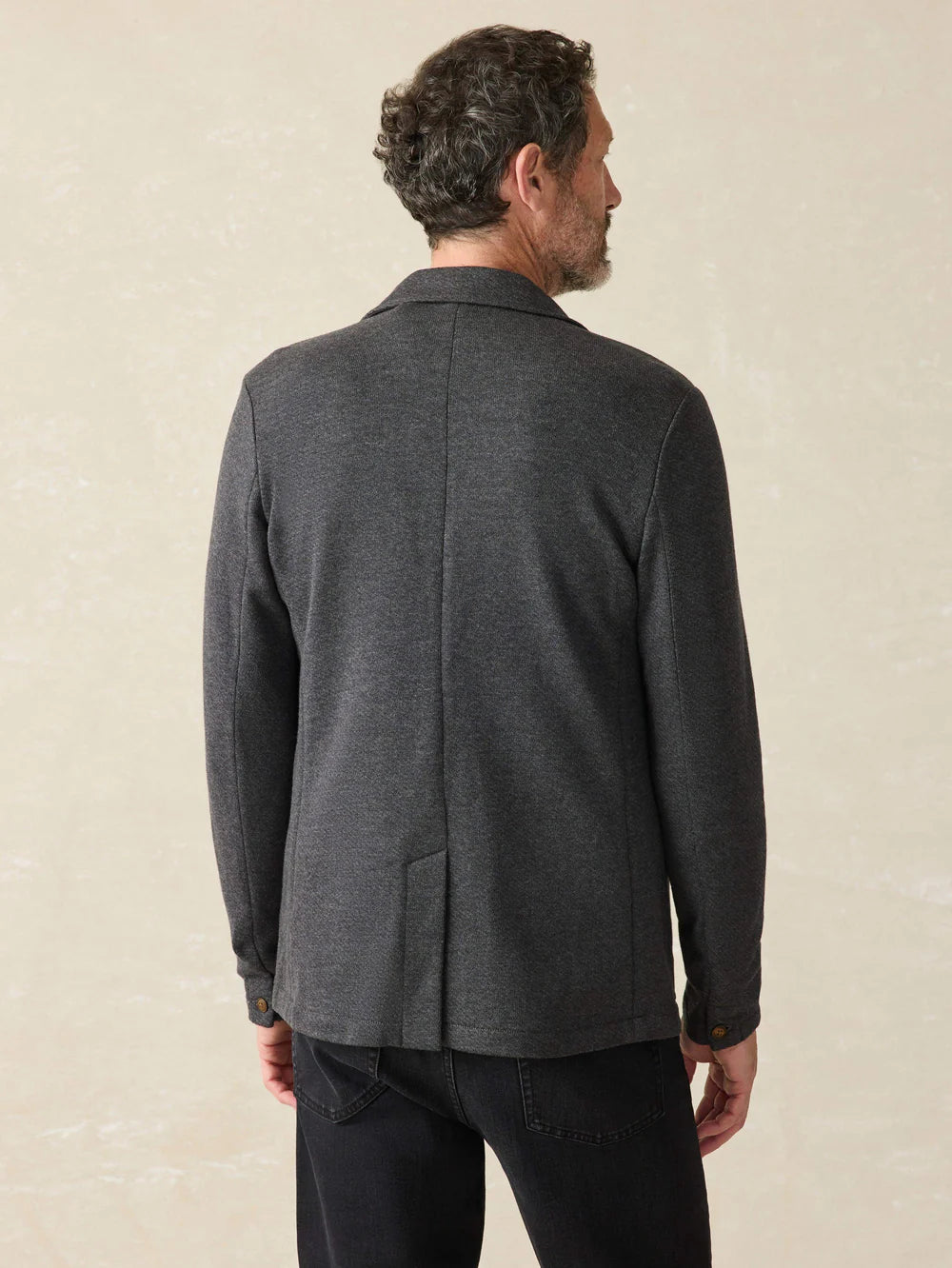 Faherty - FAHERTY INLET KNIT BLAZER IN BLACK SKY MELANGE - Rent With Thred