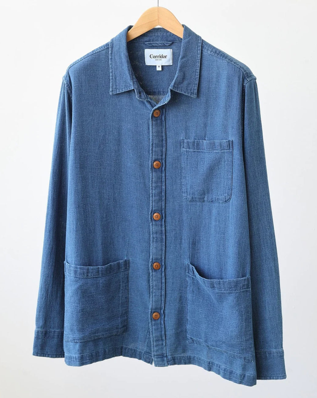 CORRIDOR DUCK DYE OVERSHIRT IN WASHED INDIGO
