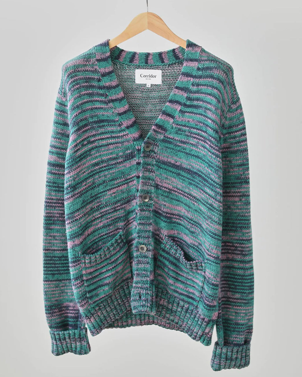 Corridor - CORRIDOR SPACE DYE CARDIGAN IN ALPINE - Rent With Thred