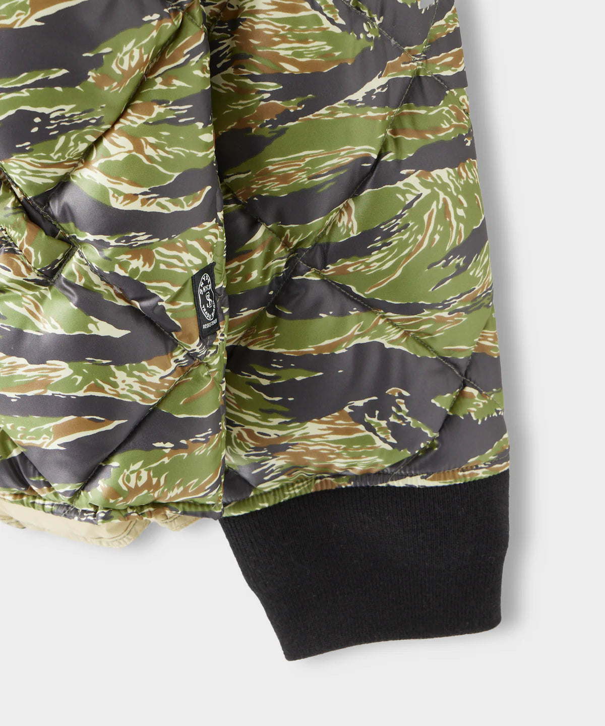 Todd Snyder - TODD SNYDER JAPANESE QUILTED DOWN SNAP BOMBER JACKET IN TIGER CAMO - Rent With Thred