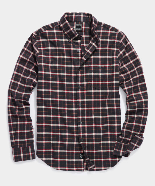 Todd Snyder - TODD SNYDER CHARCOAL PLAID FLANNEL BUTTON-DOWN - Rent With Thred