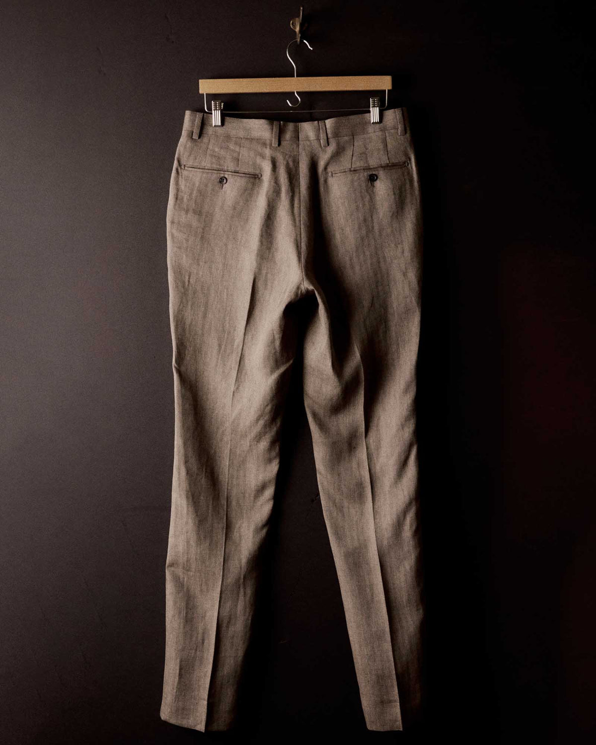 TAYLOR STITCH STEVENS TROUSER IN COFFEE LINEN HERRINGBONE