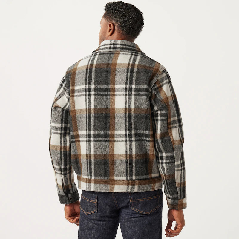 Filson - FILSON MACKINAW WOOL WORK JACKET IN BLUE COAL / COPPER HEATHER PLAID - Rent With Thred